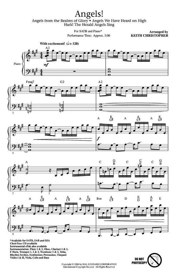 Angels for mixed chorus (SATB)