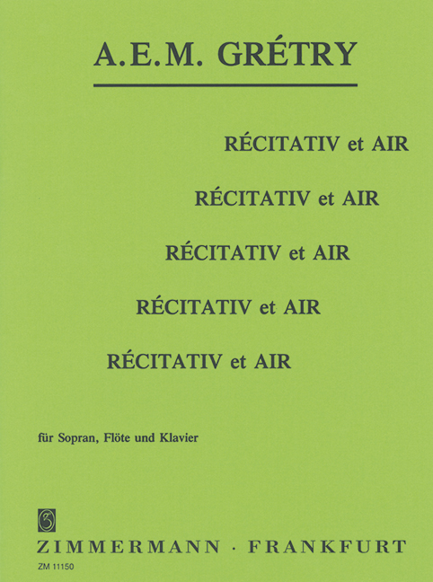 Recitativ et Air für Gesang,