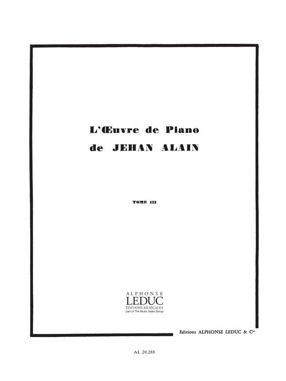 L'oeuvre de piano vol.3
