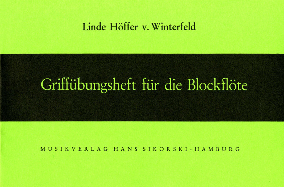 Griffübungsheft für die Blockflöte