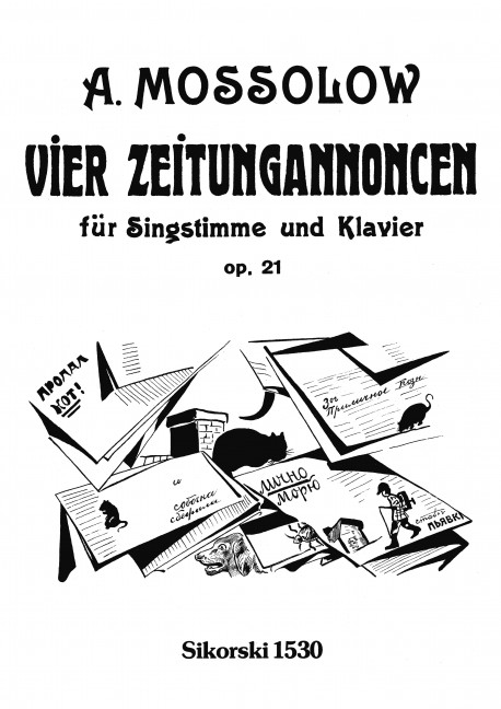 4 Zeitungsannoncen op.21 für
