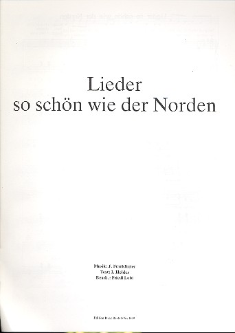 Lieder so schön wie der Norden: