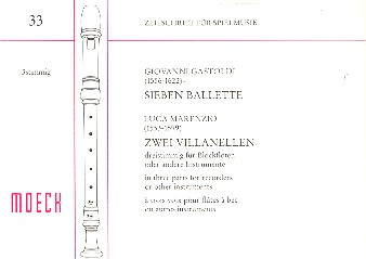 7 Ballette für 3 Blockflöten (SSA)