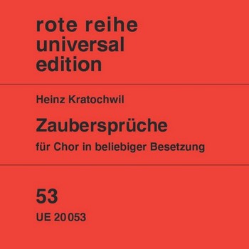 ZAUBERSPRUECHE FUER CHOR IN