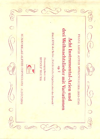 8 Instrumental-Arien und 3 Weihnachtslieder mit Variationen op.7