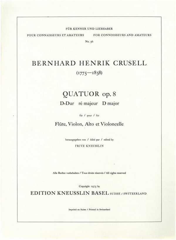Quatuor D-Dur op.8