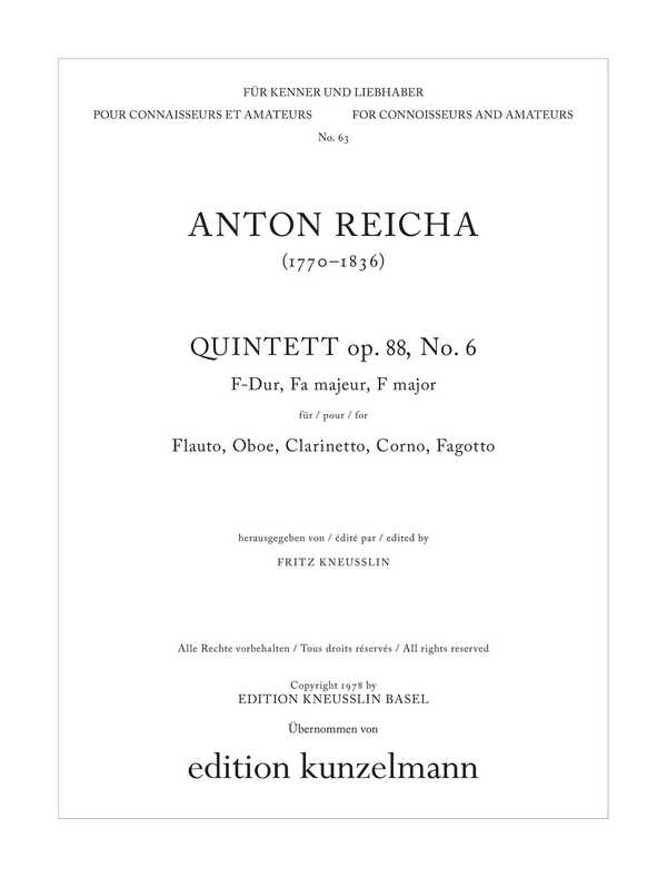 Quintett F-Dur op.88,6