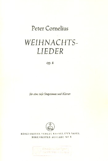 Weihnachtslieder op.8