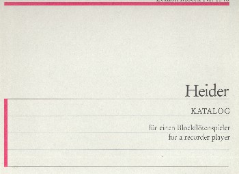Katalog für einen Blockflötenspieler