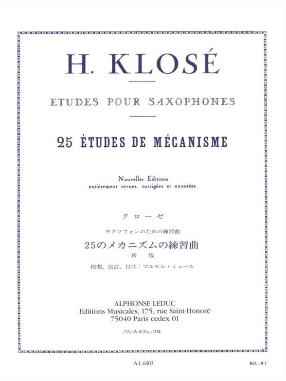 25 études de mecanisme
