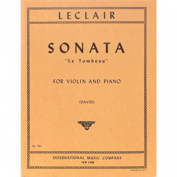 Sonata c minor Le tombeau