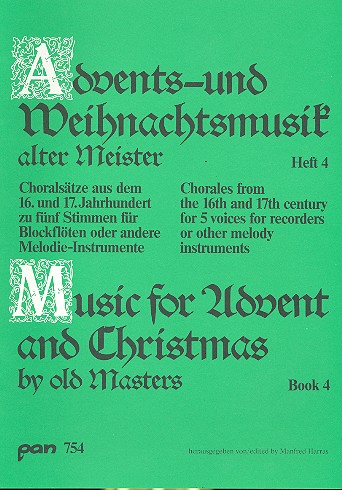 Advents- und Weihnachtsmusik alter Meister Band 4