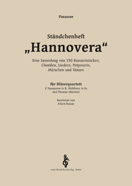 Hannovera Ständchenheft mit 150 Konzertstücken