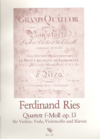 Quartett f-Moll op.13 für Violine,