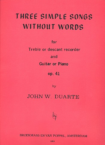 3 simple Songs without Words op.41