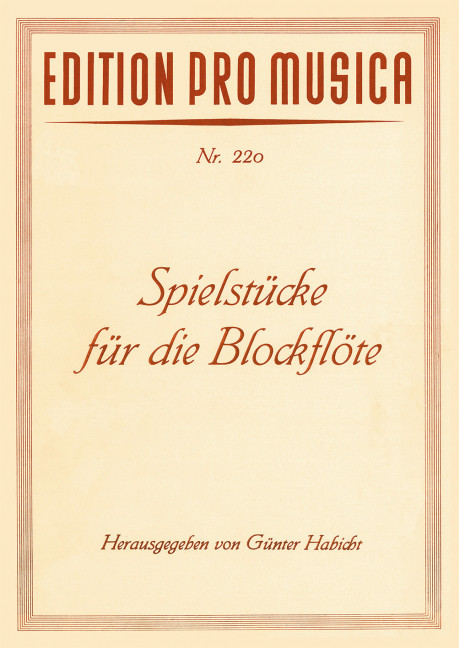 Spielstücke für die Blockflöte