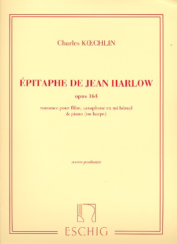 Epitaphe de Jean Harlowe op.164