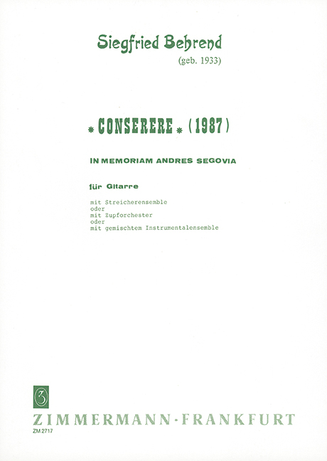 Conserere für Gitarre und Zupf-