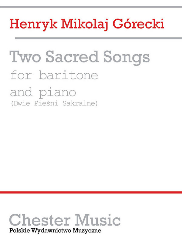 2 SACRED SONGS FUER BARITON UND
