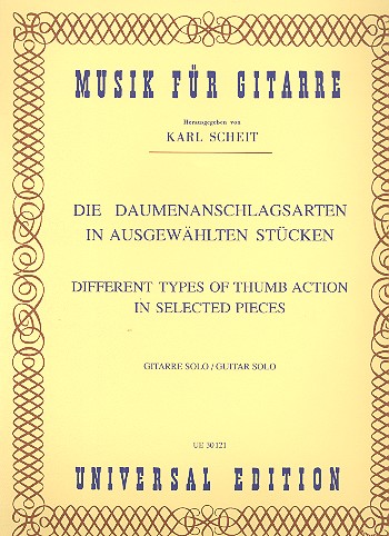 Die Daumenanschlagsarten in ausgewählten Stücken
