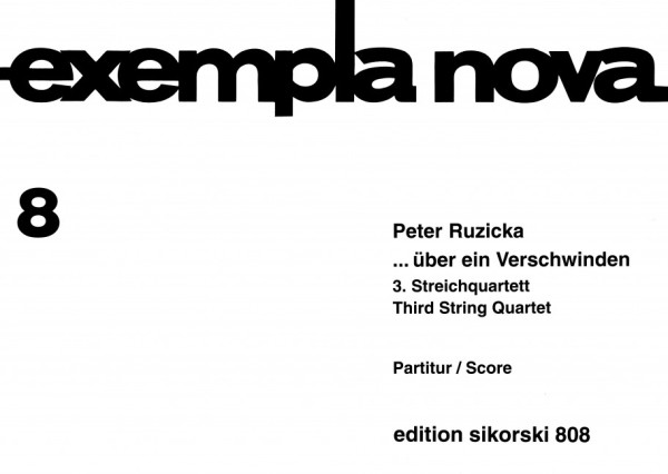 UEBER EIN VERSCHWINDEN