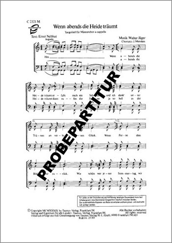 Wenn abends die Heide träumt