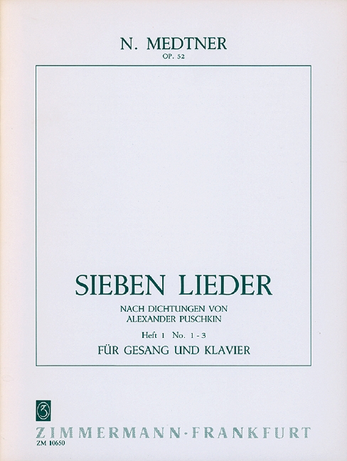 7 Lieder op.52 Band 1 (Nr.1-3)