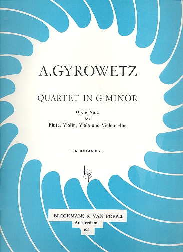 Quartet g minor op.19,2 for flute,