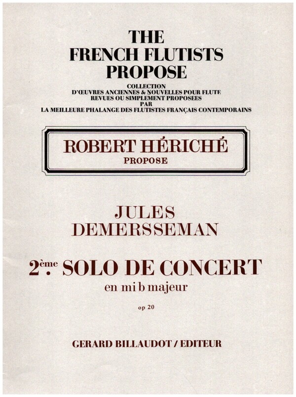 Solo de concerto mib majeur op.20,2