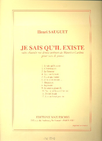 Je sais qu'il existe