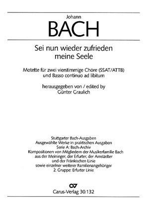 Sei nun wieder zufrieden meine Seele