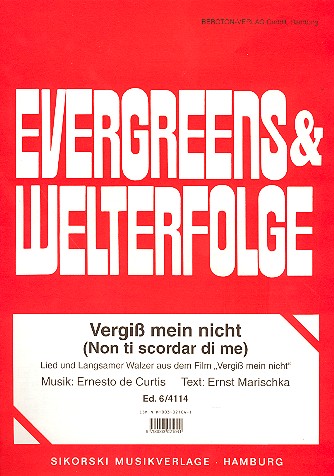 Vergiss mein nicht: Einzelausgabe