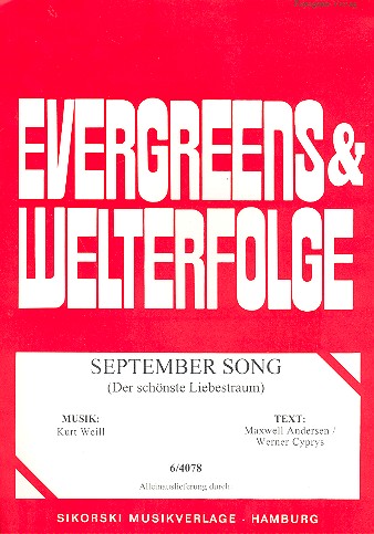 September Song: Einzelausgabe