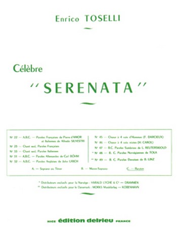 Célèbre sérenata op.6 pour