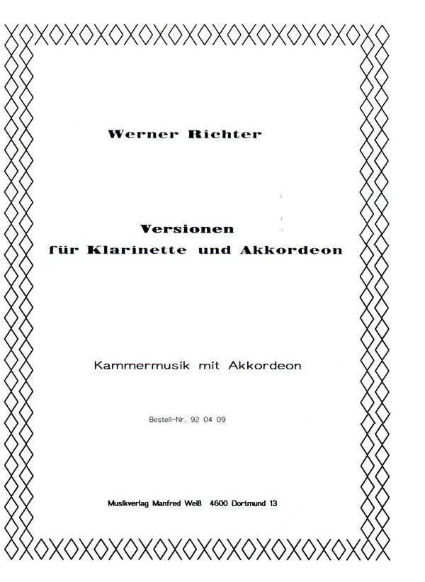 Versionen für Klarinette und Akkordeon
