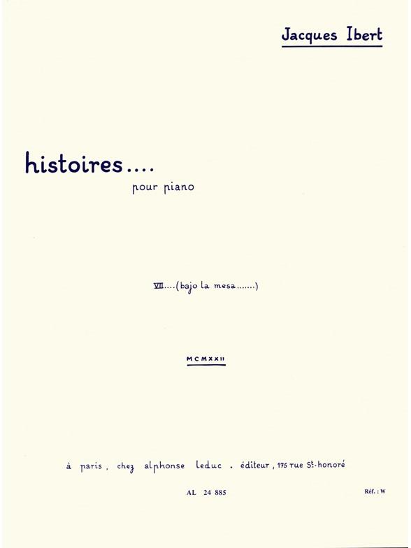 HISTOIRES POUR PIANO  NO.7