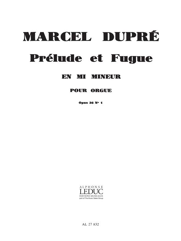 Prélude et fugue mi mineur op.36,1
