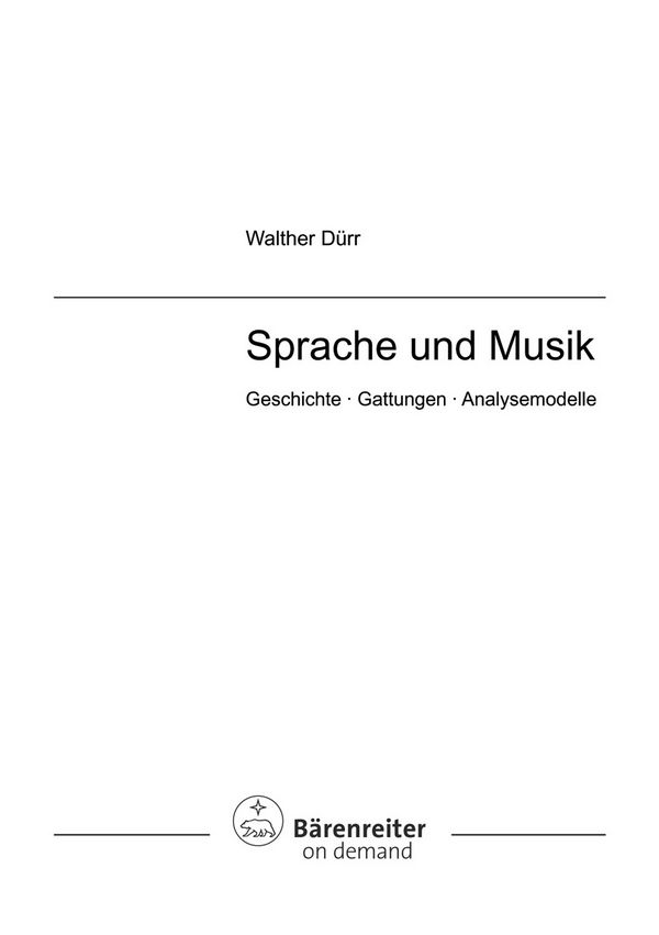 Sprache und Musik Geschichte,