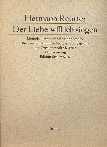 Der Liebe will ich singen