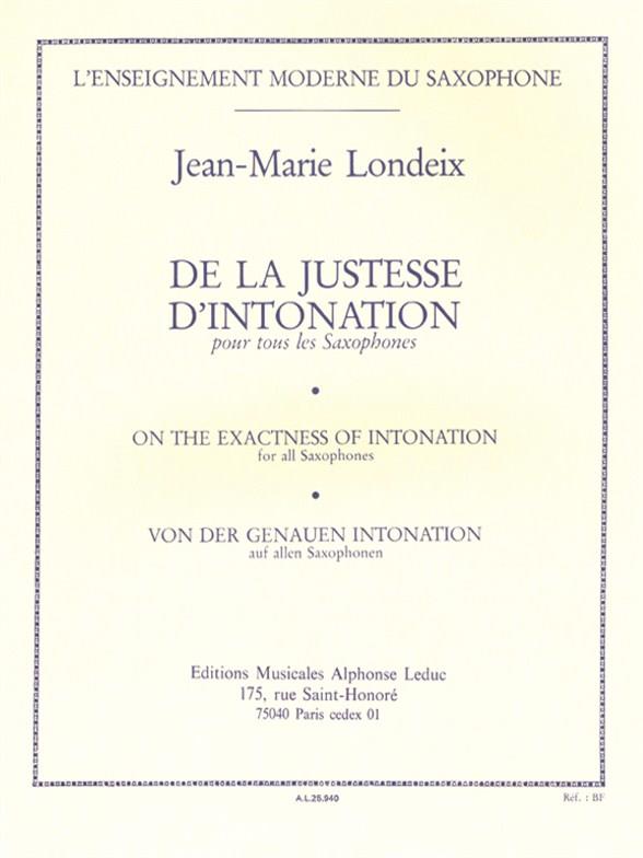 De la justesse d'intonation