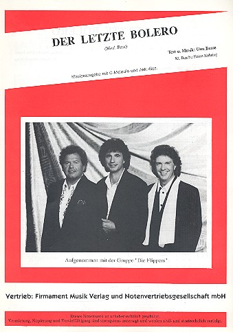 Der letzte Bolero: Einzelausgabe