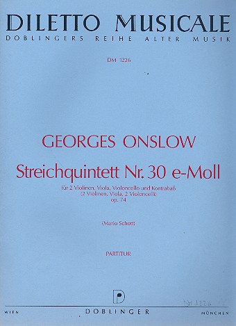 Streichquintett e-Moll Nr.30 op.74
