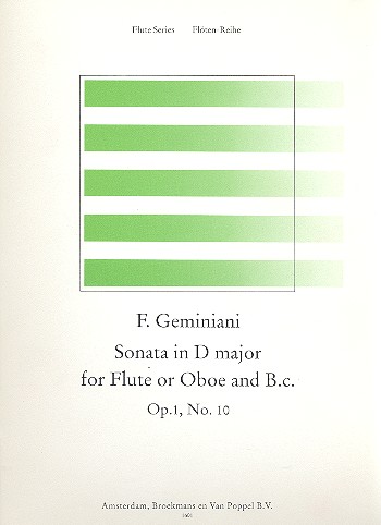 Sonata D major op.1,10 for oboe