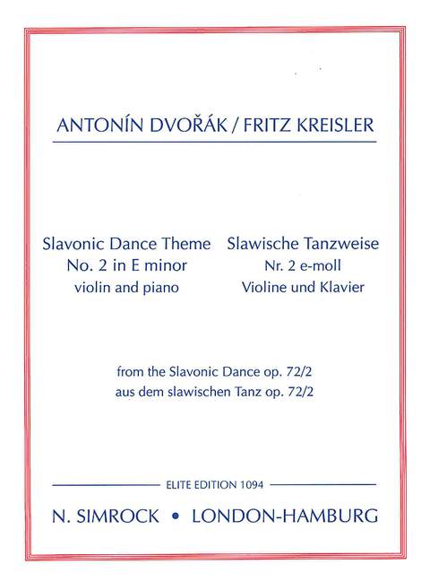 Slawischer Tanz e-Moll op.72,2