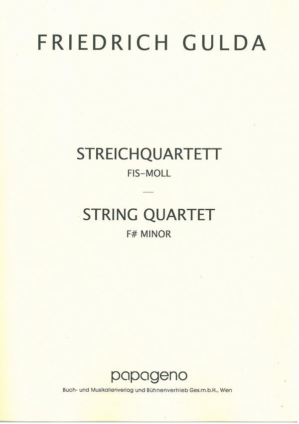 Musik für Streichquartett fis-Moll