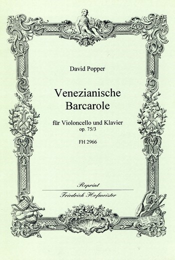 Venezianische Barcarole op.75,3