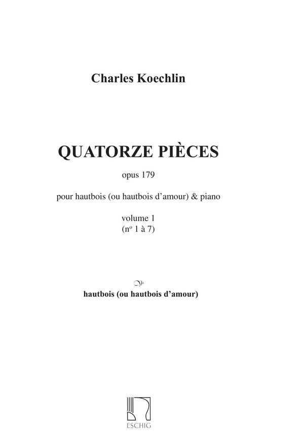 14 pièces vol.1 (nos.1-7) pour
