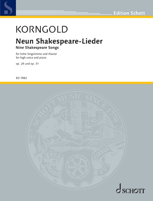 9 Shakespeare-Lieder op.29 und op.31