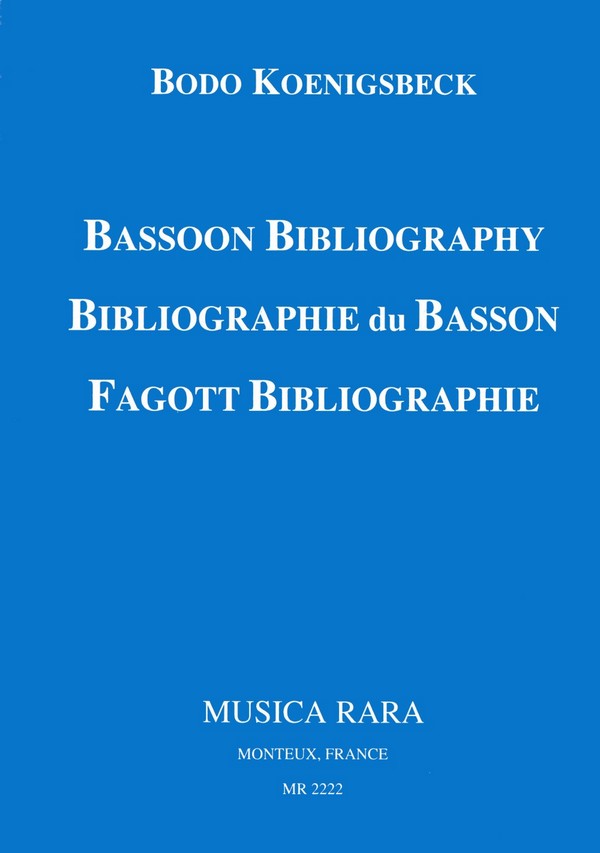 Fagott Bibliographie