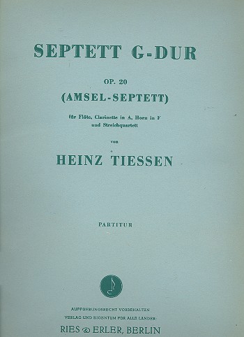 Septett G-Dur op.20 für Flöte,